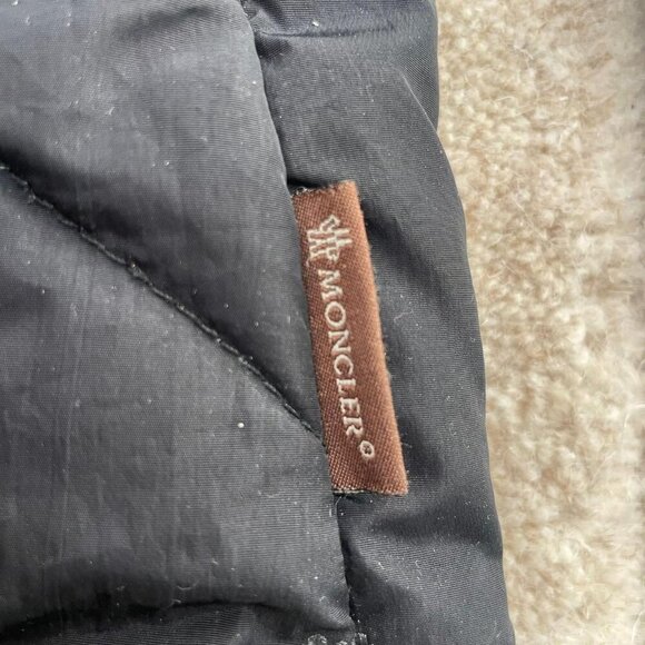 Vintage Moncler Down Puffer Coat | Black Long Quilted Jacket | Women’s Size 3 M - Picture 7 of 8